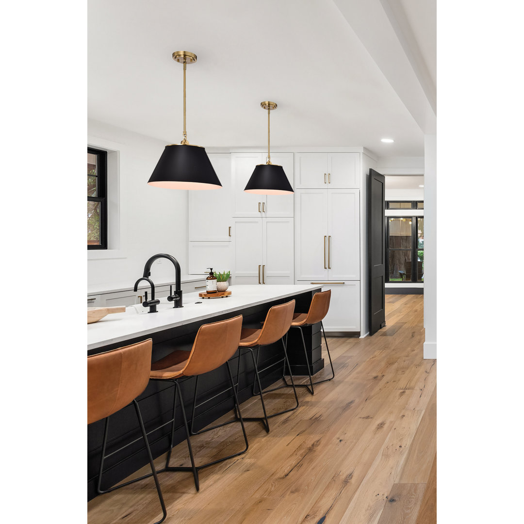 Gertie 20" W 3-Light Metal Cone Pendant with Dimmable Switch